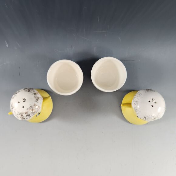 Holt Howard Slick Chicks Combo Salt Pepper Shakers Egg Cup Chicken Vtg Kitsch - Picture 9 of 10